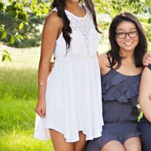 Free People White Knit Dress Size S